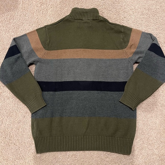 US POLO ASSN Men's Vintage Color Block Quarter Zip-Up Sweater - Picture 3 of 7